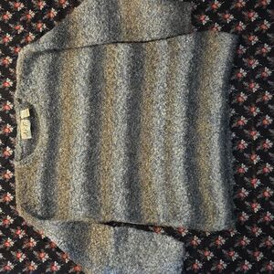 Mohair Knit Sweater with Stripes